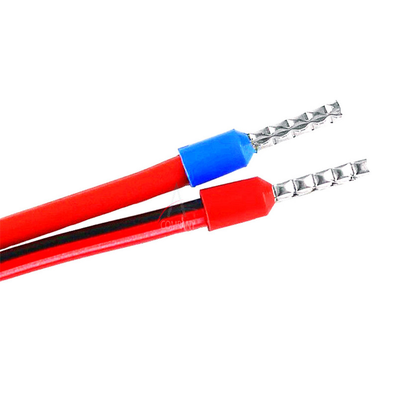 100PCS E2508 E2510 E2512 E2518 Izolacija cijevi Izolirani terminali 2,5 MM2 Konektor kabelske žice Izolacijski stezaljki