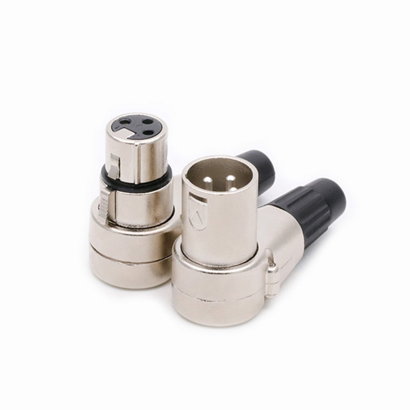 3-pooluseline täisnurkne XLR-pistik, emane XLR-i 3-kontaktiline mikrofoni pistik helikaabli pistik Mitmesuunaline pistik