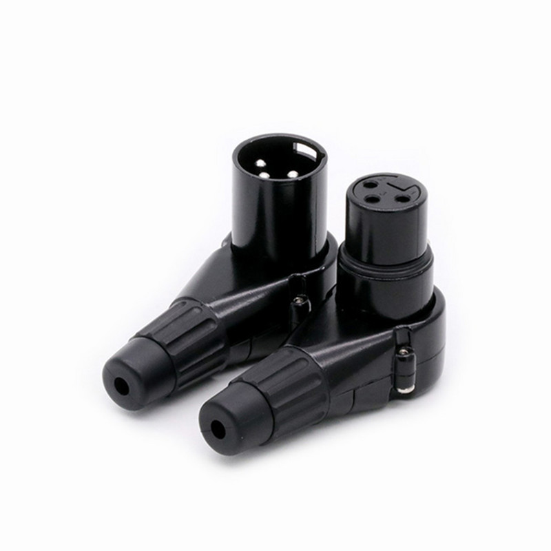 3-pooluseline täisnurkne XLR-pistik, emane XLR-i 3-kontaktiline mikrofoni pistik helikaabli pistik Mitmesuunaline pistik