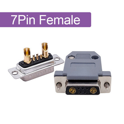 1KOM 7W2 30A Pozlaćeni konektor visoke struje D-SUB adapter 5+2 utikač utičnica Strojno obrađeni Pin Full Gold Flash žica