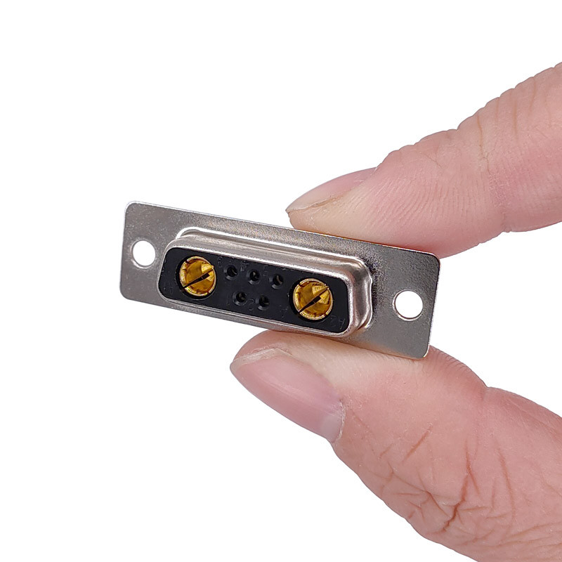 1KOM 7W2 30A Pozlaćeni konektor visoke struje D-SUB adapter 5+2 utikač utičnica Strojno obrađeni Pin Full Gold Flash žica