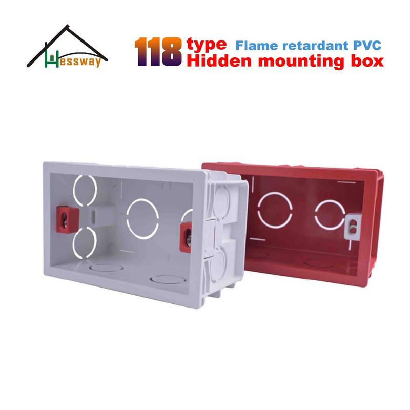 Zapaljiva, podesiva stražnja kutija za zidnu utičnicu 118 tipa