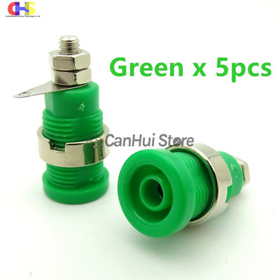 5 tk isoleeritud ohutus 4 mm banaani pistik pistikupesa pistikupesa paneeli kinnitus sidestusposti pistik multimeetri pistikupesa banaanipea emane 32A