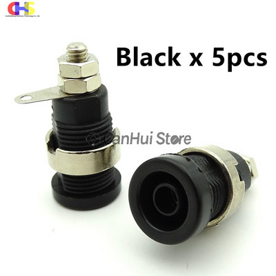 5 tk isoleeritud ohutus 4 mm banaani pistik pistikupesa pistikupesa paneeli kinnitus sidestusposti pistik multimeetri pistikupesa banaanipea emane 32A