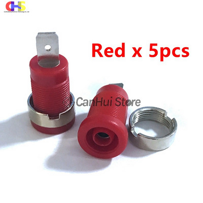 5 tk isoleeritud ohutus 4 mm banaani pistik pistikupesa pistikupesa paneeli kinnitus sidestusposti pistik multimeetri pistikupesa banaanipea emane 32A