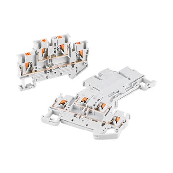 5Pcs Din Rail Terminal Block PTTB-2.5-PV Electrical Connector Double Layer Equipotential Bonder Spring Connection Conductor