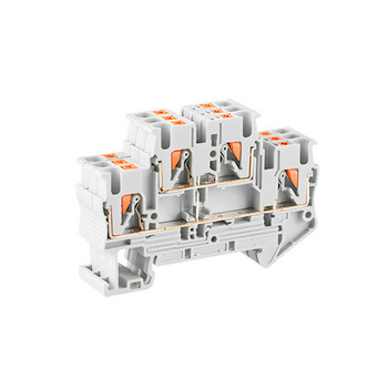 5Pcs Din Rail Terminal Block PTTB-2.5-PV Electrical Connector Double Layer Equipotential Bonder Spring Connection Conductor
