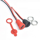 10 gab. C tipa USB savienotājs, ūdensnecaurlaidīgs ar PH 2.0 uzgriežņa bloķēšanas plāksni, sieviešu TPC ūdensizturīgs augstas strāvas ātrās uzlādes ligzdas ports