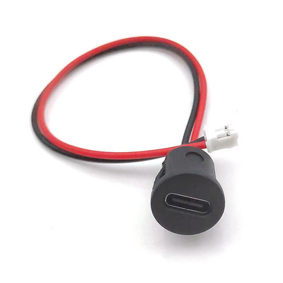 10 gab. C tipa USB savienotājs, ūdensnecaurlaidīgs ar PH 2.0 uzgriežņa bloķēšanas plāksni, sieviešu TPC ūdensizturīgs augstas strāvas ātrās uzlādes ligzdas ports