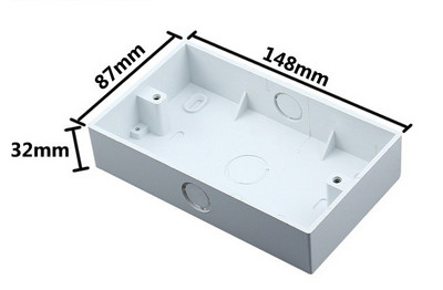 2kom vanjske kutije za ugradnju 144mm*79mm*47mm za 146*86mm Standardni prekidač i utičnica za bilo koji položaj zidne površine