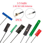 5PCS 2.4Ghz 4G 5G WIFI Interna antena FPC PCB 5dBi 8dBi IPX IPEX konektor Lemljenje Omni Buletooth antena 3dBi IEEE b/g/n WLAN