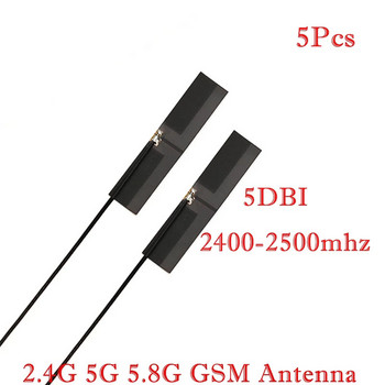 5PCS 2,4Ghz 4G 5G WIFI Εσωτερική κεραία FPC PCB 5dBi 8dBi IPX IPEX Connector Solder Omni Buletooth Antenna 3dBi IEEE b/g/n WLAN