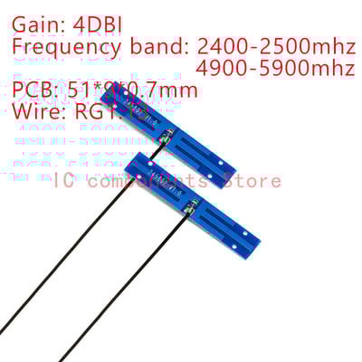 5PCS 2.4Ghz 4G 5G WIFI Interna antena FPC PCB 5dBi 8dBi IPX IPEX konektor Lemljenje Omni Buletooth antena 3dBi IEEE b/g/n WLAN