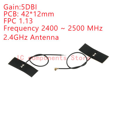 5PCS 2.4Ghz 4G 5G WIFI Interna antena FPC PCB 5dBi 8dBi IPX IPEX konektor Lemljenje Omni Buletooth antena 3dBi IEEE b/g/n WLAN