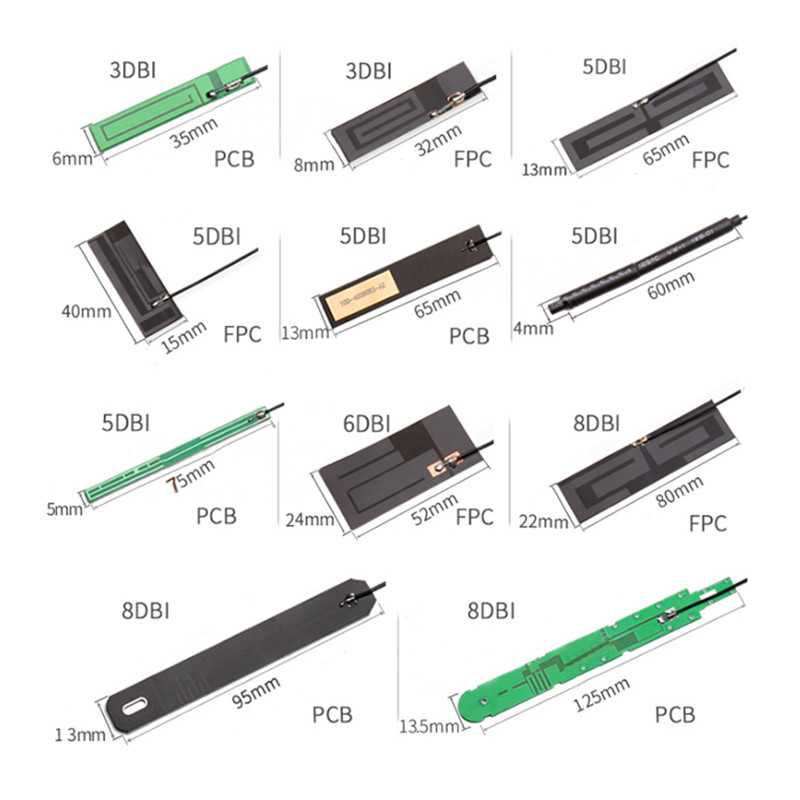 5PCS 2.4Ghz 4G 5G WIFI Interna antena FPC PCB 5dBi 8dBi IPX IPEX konektor Lemljenje Omni Buletooth antena 3dBi IEEE b/g/n WLAN