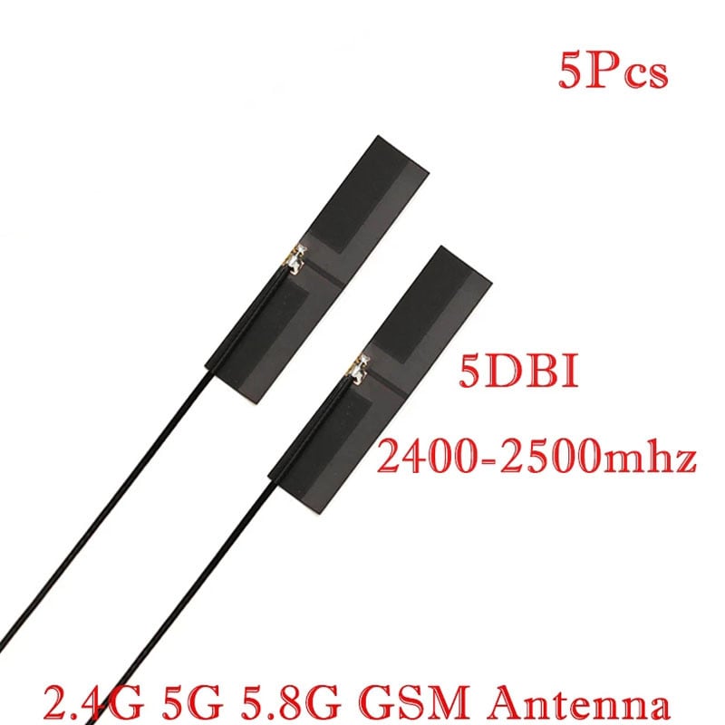 5PCS 2.4Ghz 4G 5G WIFI Interna antena FPC PCB 5dBi 8dBi IPX IPEX konektor Lemljenje Omni Buletooth antena 3dBi IEEE b/g/n WLAN