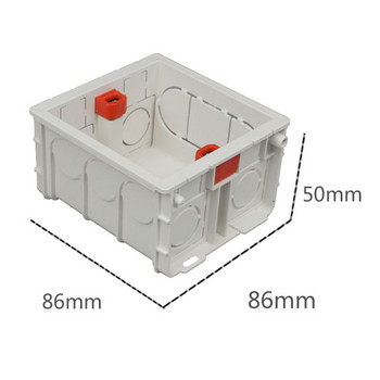 86 Τύπος Dark box 10PCS Atlectric Mounting Switch Cassette Socket Box Κρυφό κρυφό εσωτερικό κουτί τοποθέτησης Λευκό κόκκινο μπλε