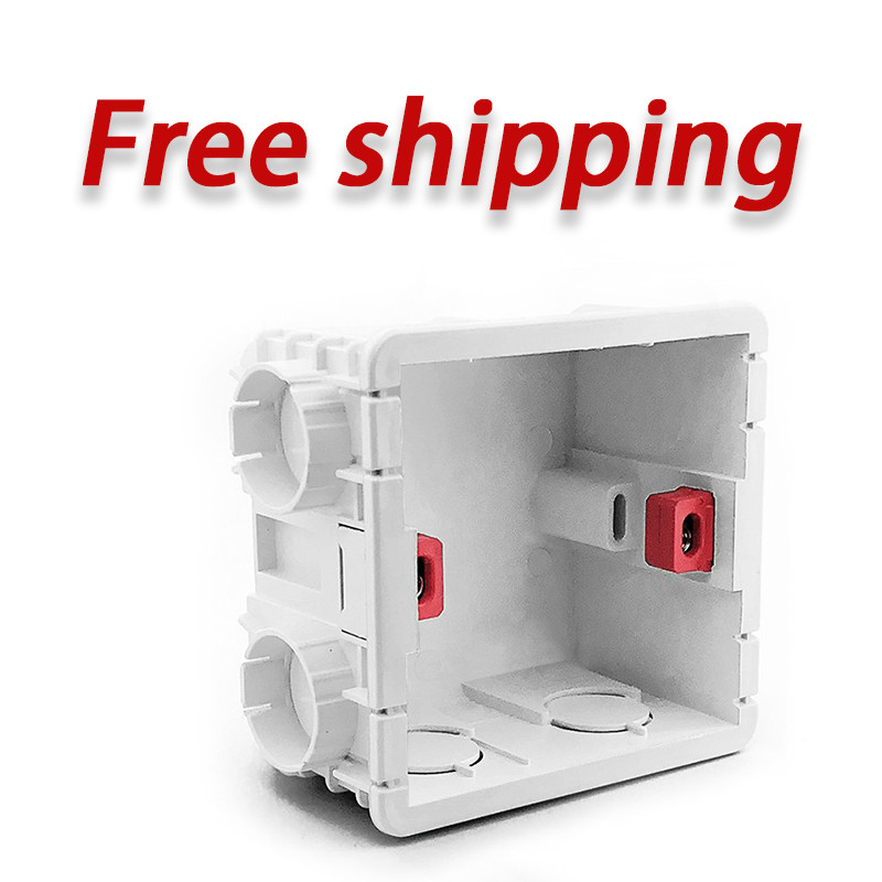 86 Vrsta Tamna kutija 10KOM Atlectric Montažna kazeta Prekidač Utičnica Kutija Skrivena skrivena unutarnja kutija za ugradnju Bijela Crvena Plava