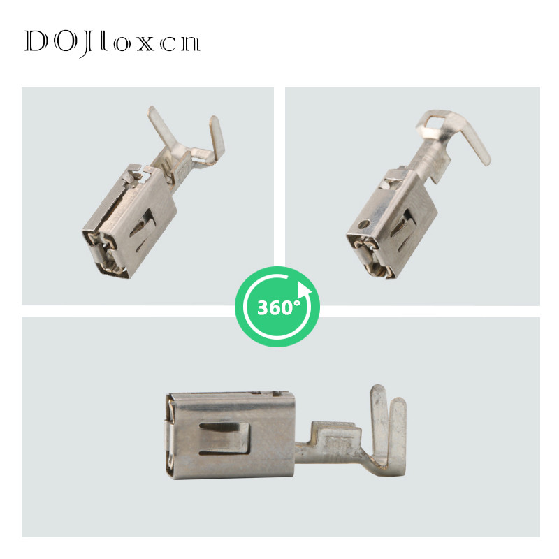 20/50/100/200 kom 6,3 mm automatsko ožičenje, ženski terminal, pokositreni bakar, veliki kvadratni terminal, utičnica 1241414-1/1241416-1