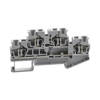 5 τεμ. Din Rail Terminal Block STTB-4 Electrical Connectors Διπλής στρώσης Σύνδεση ελατηρίου Σύνδεση καλωδίων