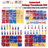 480/330/280/140 kom Razni lopatičasti terminali Prstenaste ušice za vilice Prešani čeoni konektor Komplet konektora kabela izolirane električne žice