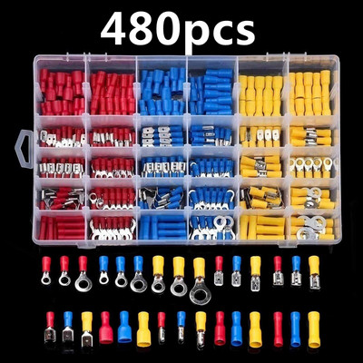 480/330/280/140 kom Razni lopatičasti terminali Prstenaste ušice za vilice Prešani čeoni konektor Komplet konektora kabela izolirane električne žice