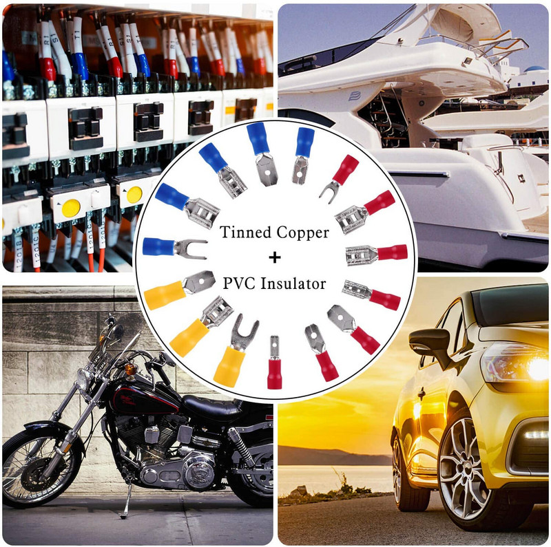 480/330/280/140 kom Razni lopatičasti terminali Prstenaste ušice za vilice Prešani čeoni konektor Komplet konektora kabela izolirane električne žice