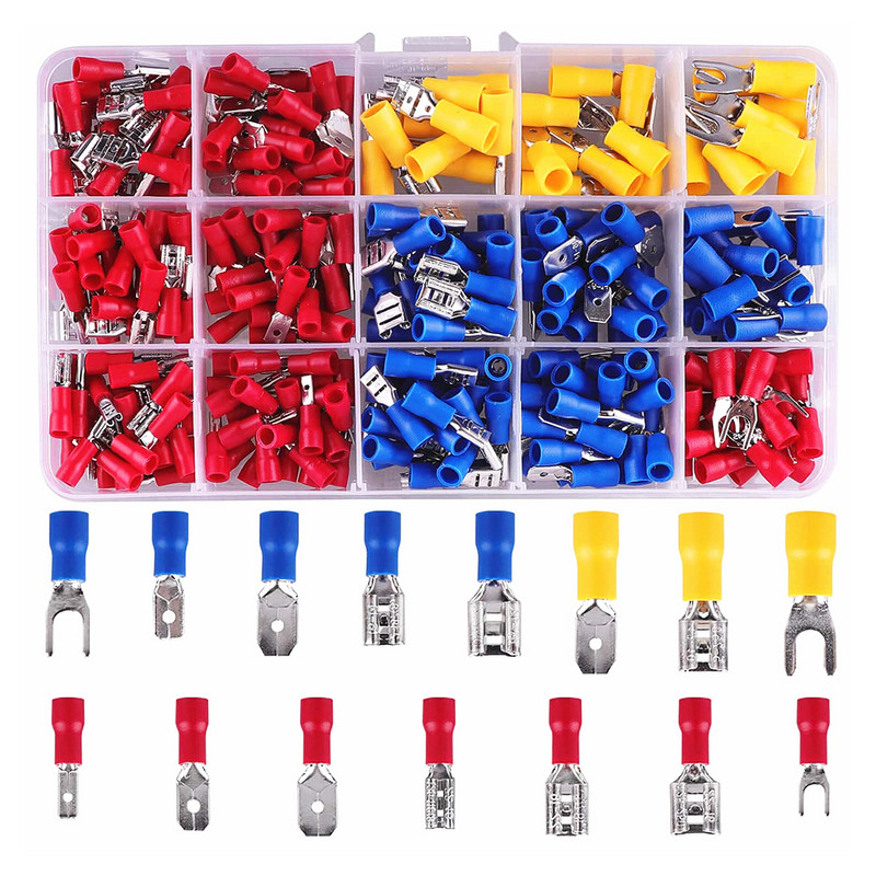 480/330/280/140 kom Razni lopatičasti terminali Prstenaste ušice za vilice Prešani čeoni konektor Komplet konektora kabela izolirane električne žice