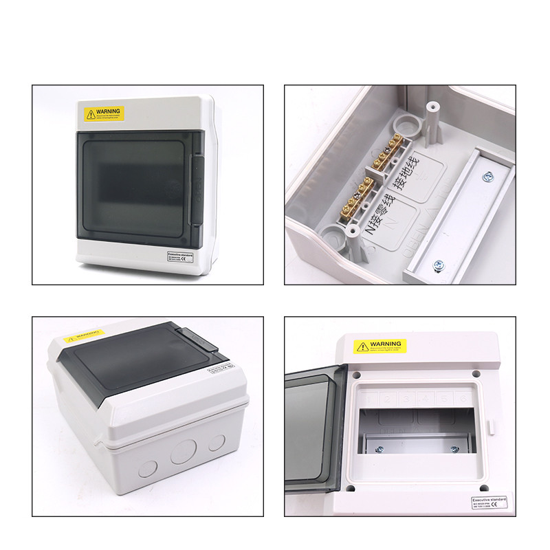 1 gab Ūdensizturīgs 4/6/9/12/18/24 ķēdes sadales kārba gaisa slēdža kārba PZ30 plastmasas apgaismojuma slēdža vadu kaste