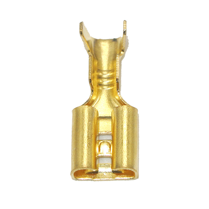 50 PC 2,2 mm 2,8 mm 4,8 mm 6,3 mm vīrišķā lāpstas gofrēšanas spailes, elektriskās izolācijas uzmavas, vadu aptinuma savienotājs 0,5–1,5 mm2