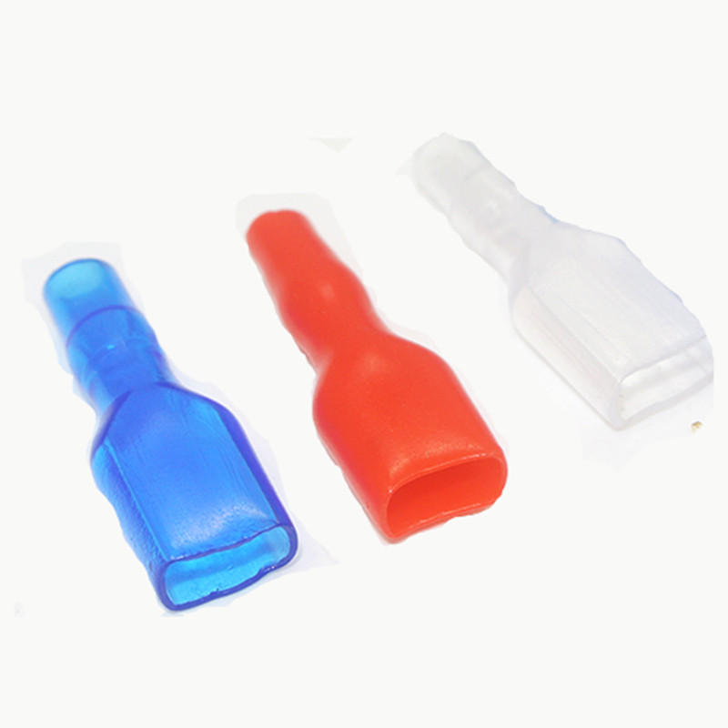 50 PC 2,2 mm 2,8 mm 4,8 mm 6,3 mm vīrišķā lāpstas gofrēšanas spailes, elektriskās izolācijas uzmavas, vadu aptinuma savienotājs 0,5–1,5 mm2