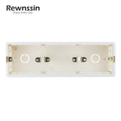 Visokokvalitetna plastična unutarnja kutija Montažna kutija za zidnu ugradnju 258mm*86mm Tamna kutija, kućna razvodna kutija s trostrukim prekidačem