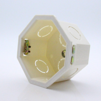 EsooLi White Plastic Materials, 82mm*82mm EU Standard Internal Mount Box for 86mm*86mm Standard Wall Light Switch