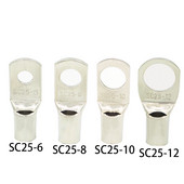 10PCS/5PCS SC25-6 25-8 25-10 25-12 Komplet bakrenih kabelskih stopica Rupa za vijke Pokositrene kabelske stopice Baterijski terminali Bakreni nos Konektor za žice