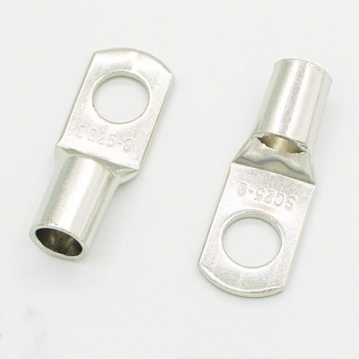 10PCS/5PCS SC25-6 25-8 25-10 25-12 Komplet bakrenih kabelskih stopica Rupa za vijke Pokositrene kabelske stopice Baterijski terminali Bakreni nos Konektor za žice