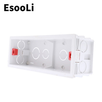 EsooLi бял/червен цвят Вътрешна касета за монтажна кутия 186 мм*67,5 мм*50 мм за 197 мм*72 мм стандартен сензорен превключвател и USB гнездо