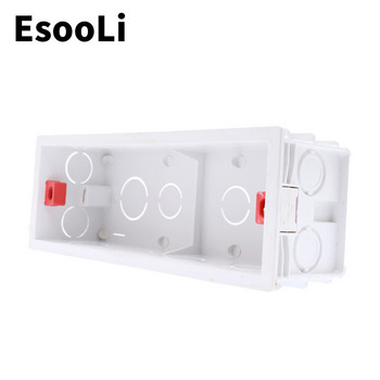 EsooLi White / Red Color Mounting Box Εσωτερική κασέτα 186mm*67,5mm*50mm Για τυπικό διακόπτη αφής 197mm*72mm και υποδοχή USB