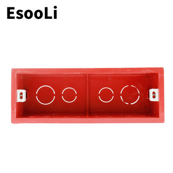 EsooLi бял/червен цвят Вътрешна касета за монтажна кутия 186 мм*67,5 мм*50 мм за 197 мм*72 мм стандартен сензорен превключвател и USB гнездо