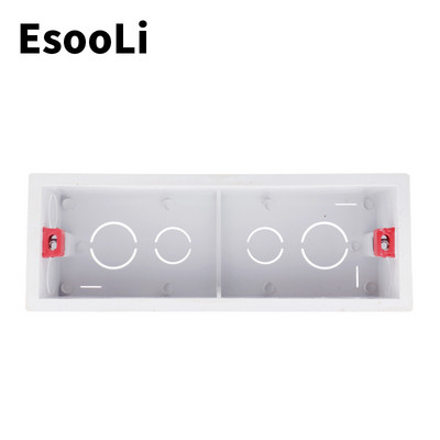 EsooLi White / Red Color Mounting Box Εσωτερική κασέτα 186mm*67,5mm*50mm Για τυπικό διακόπτη αφής 197mm*72mm και υποδοχή USB