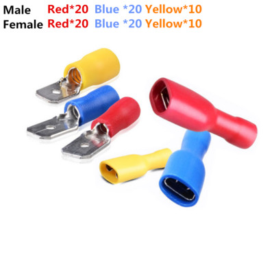 100PCS 12-10AWG 16-14AWG 22-18AWG Konektor spojne žice izolirani muški*50 ženski*50 spojni terminal