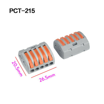 10X 20 X spaiļu bloki PCT212-PCT218 SPL-2-3 0,08-2,5 mm Universāls kompakts elektrisko vadu kabeļu savienotāji, vadu sadalītājs