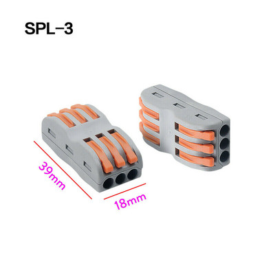 10X 20 X spaiļu bloki PCT212-PCT218 SPL-2-3 0,08-2,5 mm Universāls kompakts elektrisko vadu kabeļu savienotāji, vadu sadalītājs