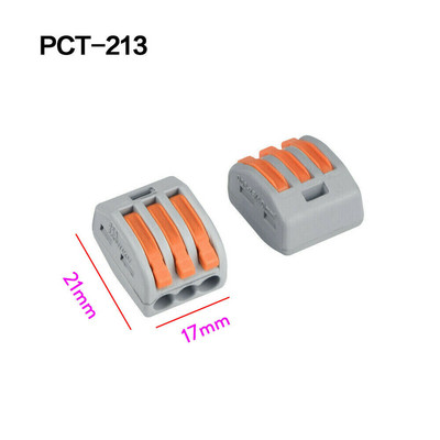 10X 20 X spaiļu bloki PCT212-PCT218 SPL-2-3 0,08-2,5 mm Universāls kompakts elektrisko vadu kabeļu savienotāji, vadu sadalītājs