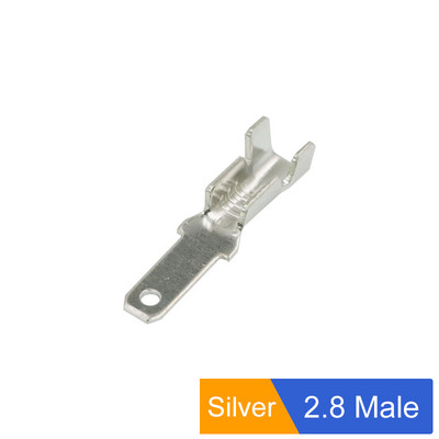 100Pcs/lot 2.8/4.8/6.3mm ženski i muški klempavi terminalni konektor Zlatni mesing/srebrni set konektora za električne žice automobila
