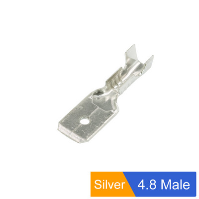 100Pcs/lot 2.8/4.8/6.3mm ženski i muški klempavi terminalni konektor Zlatni mesing/srebrni set konektora za električne žice automobila