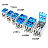 1 gab. UKK80A UKK125A UKK160A UKK250A UKK400A UKK500A 1. spaiļu bloks daudzās Out Din Rail sadales kastēs
