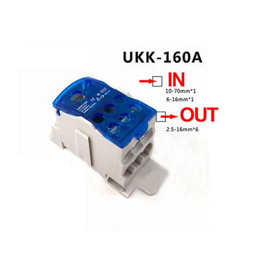 1 gab. UKK80A UKK125A UKK160A UKK250A UKK400A UKK500A 1. spaiļu bloks daudzās Out Din Rail sadales kastēs