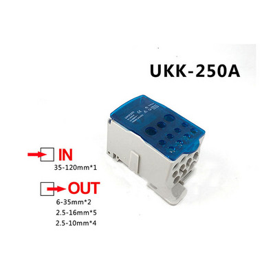 1 gab. UKK80A UKK125A UKK160A UKK250A UKK400A UKK500A 1. spaiļu bloks daudzās Out Din Rail sadales kastēs