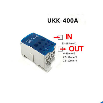 1 gab. UKK80A UKK125A UKK160A UKK250A UKK400A UKK500A 1. spaiļu bloks daudzās Out Din Rail sadales kastēs