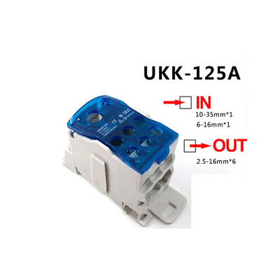 1 gab. UKK80A UKK125A UKK160A UKK250A UKK400A UKK500A 1. spaiļu bloks daudzās Out Din Rail sadales kastēs